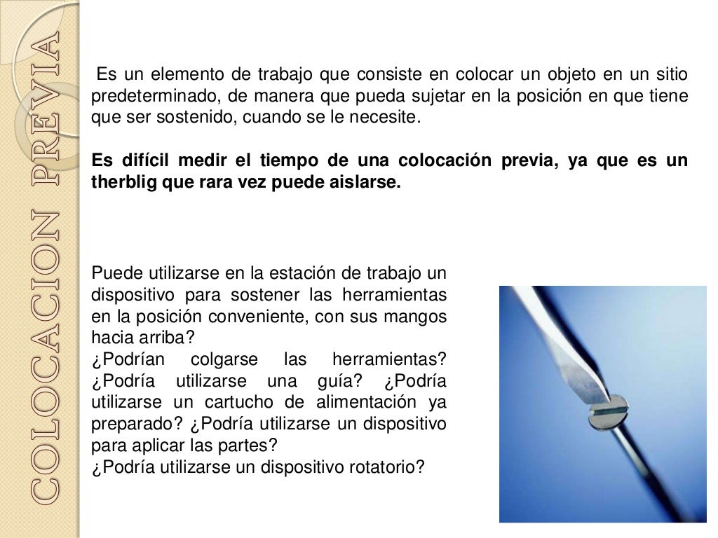 THERBLIG ESTUDIO DE MOVIMIENTOS DE FRANK Y LILIAN GILBRETH