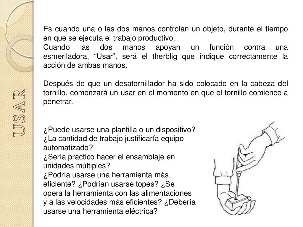 THERBLIG ESTUDIO DE MOVIMIENTOS DE FRANK Y LILIAN GILBRETH