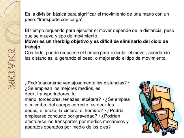 THERBLIG ESTUDIO DE MOVIMIENTOS DE FRANK Y LILIAN GILBRETH