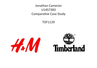 Jonathan Cameron
U1457383
Comparative Case Study
TDF1129
 