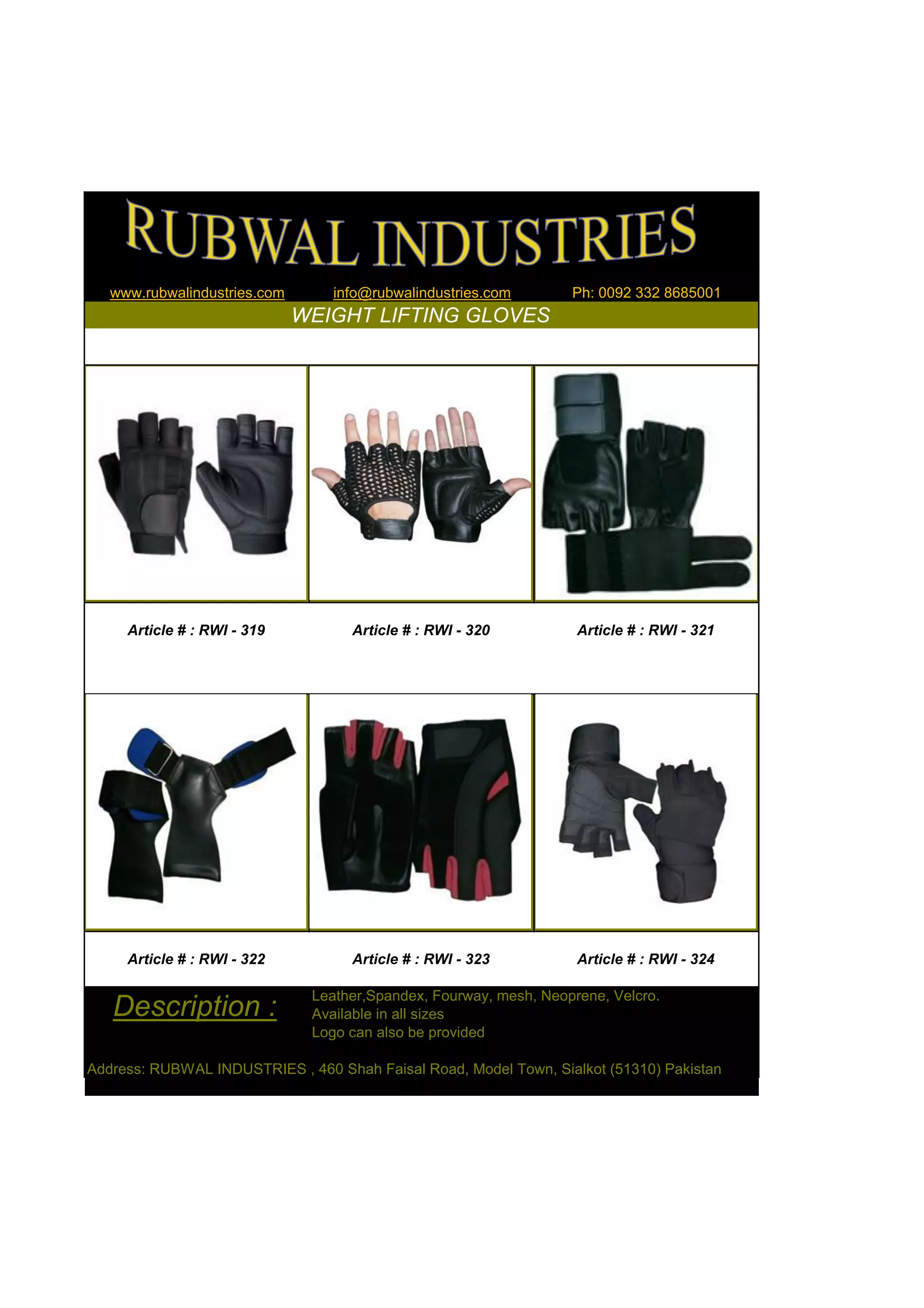 Weight lifting catalogue PDF