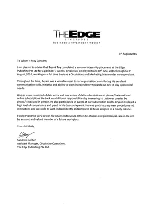 Letter - The Edge