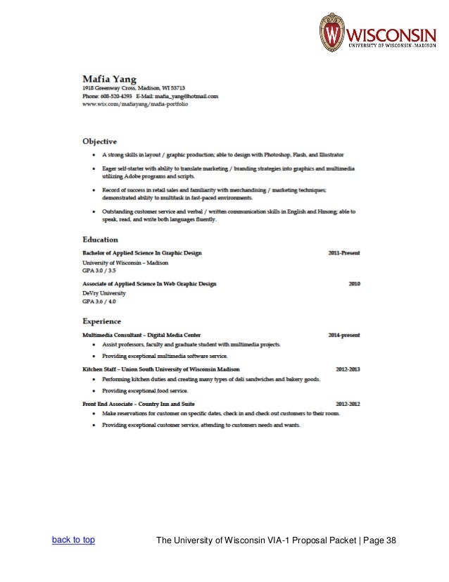 Uw madison resume help