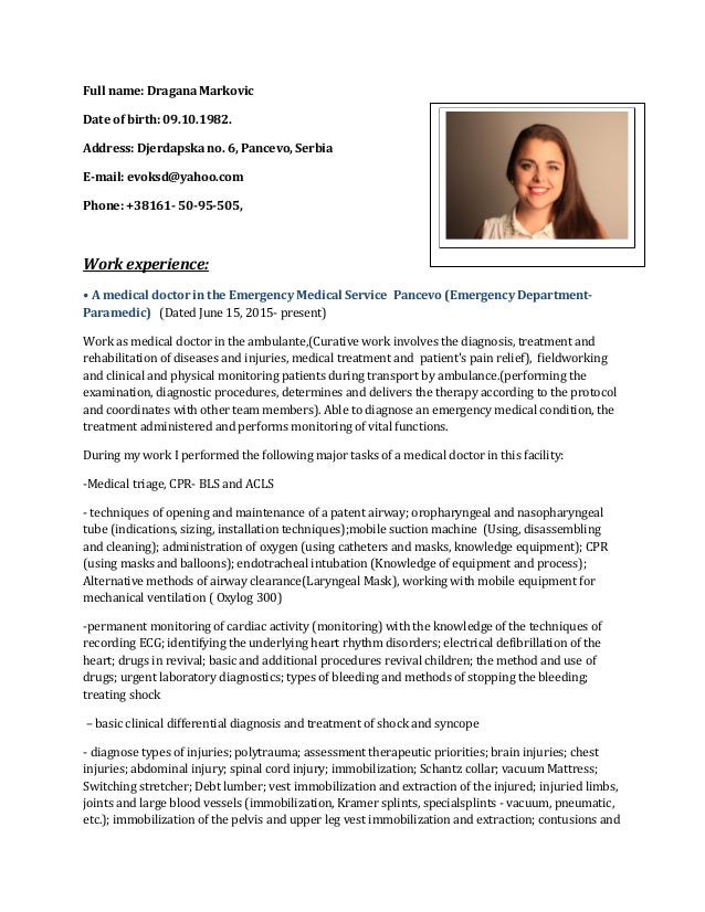 Cv English