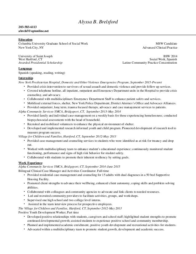 alyssa brelsford resume