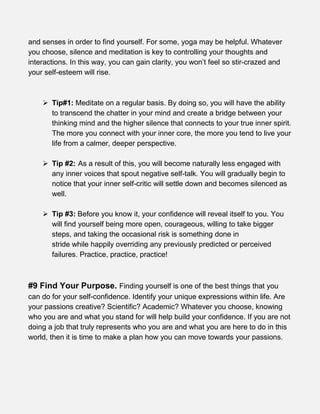 Ebook-Ten Steps to Building Your Confidence | PDF