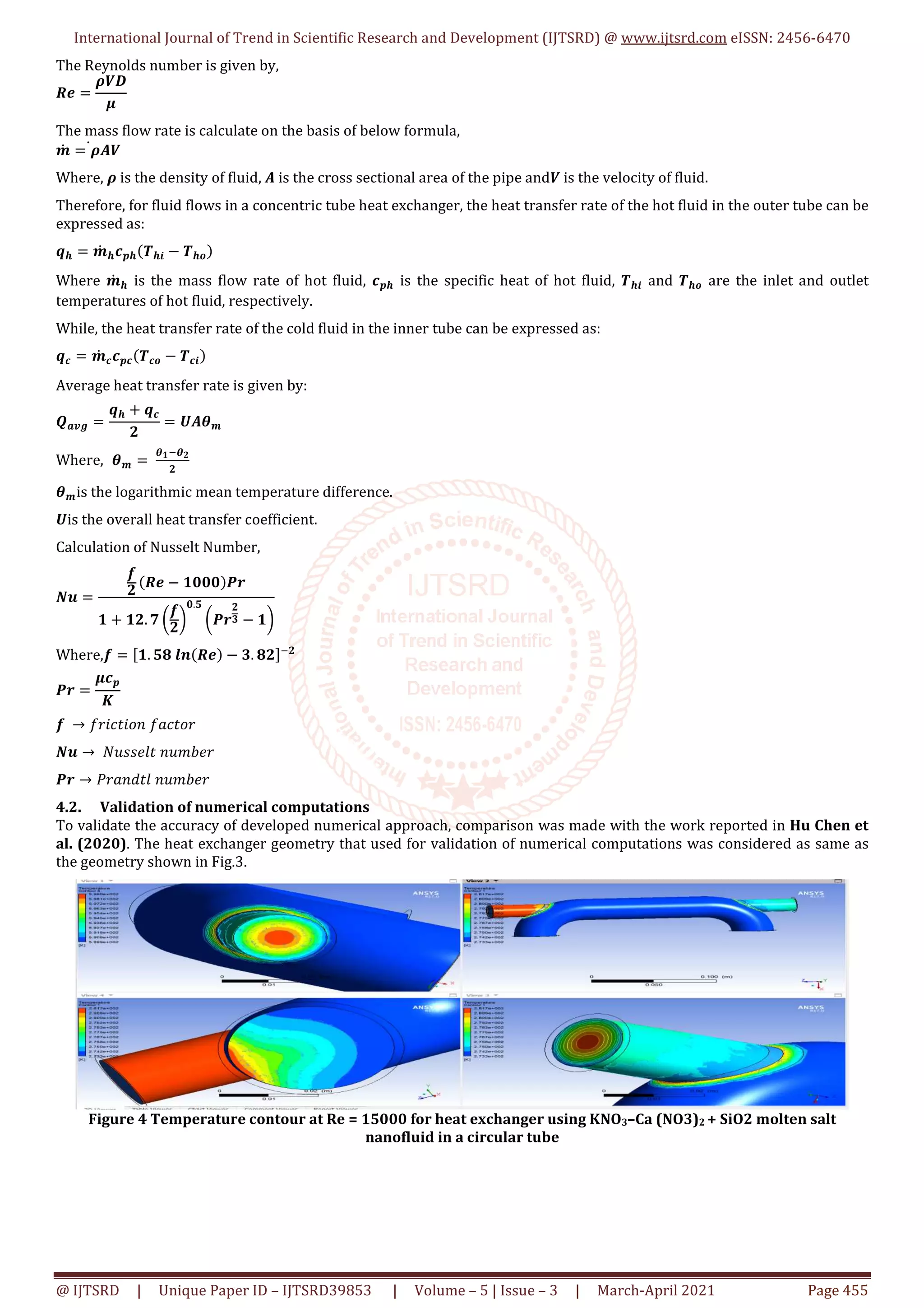 CFD Analysis on Forced Convection Heat Transfer of KNO3–Ca NO3 2 TiO2 ...