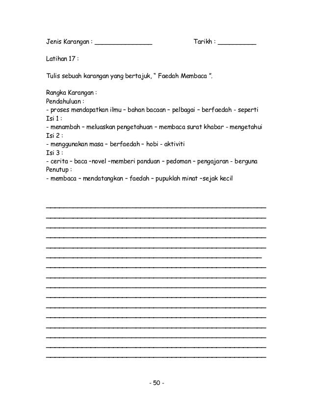74 contoh latihan karangan upsr