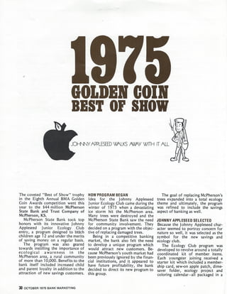 BankMarketingMagazine Oct1975 JohnnyAppleseedWinsGoldenCoinBestOfShow