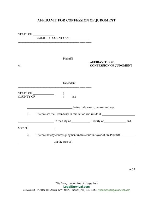 Affidavit-for-Confession-of-Judgment