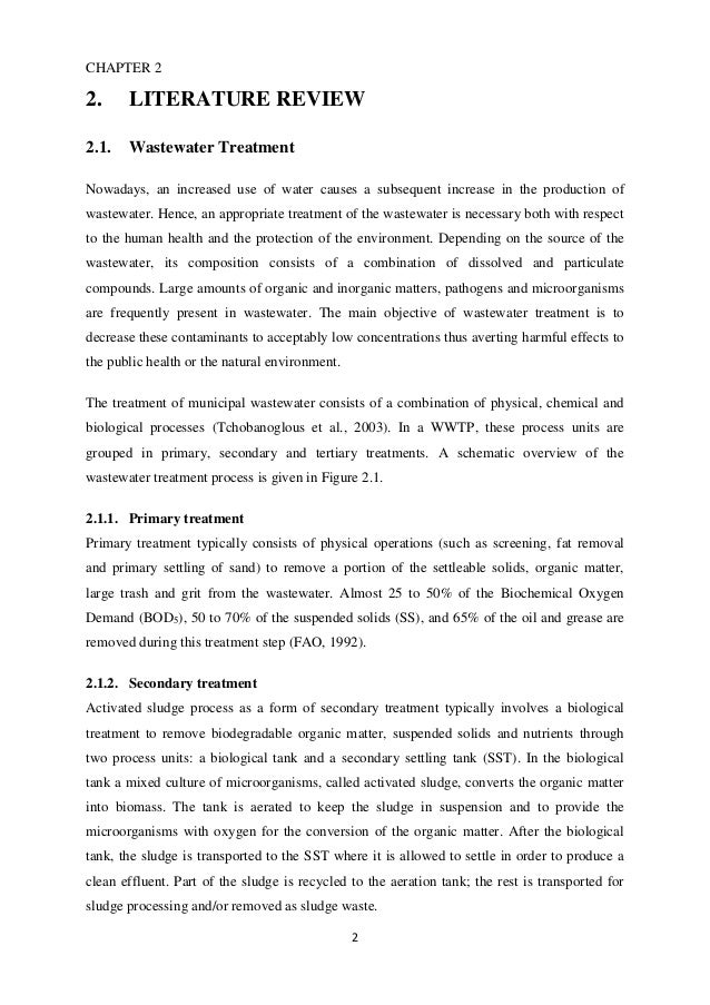 Thesis on water treatment