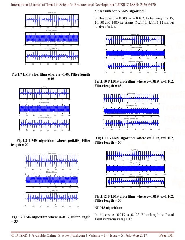 ECG Signals Processing using Adaptive Linear Filters