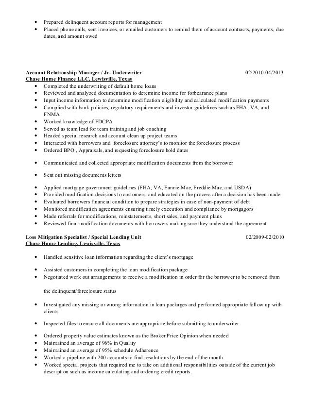 loss mitigation specialist