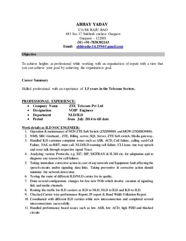 abhay yadav resume