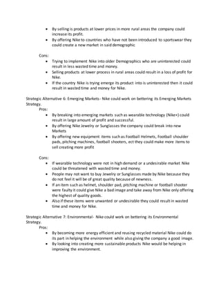 Nike Strategic Case Analysis | DOCX