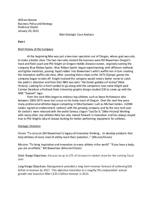 brief history of nike company