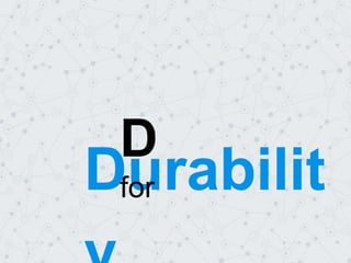 Durabilit
D
for
 