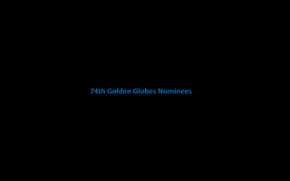 74th Golden Globes Nominees
 
