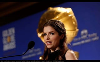 Actor Anna Kendrick announces nominations for the 74th Annual Golden Globe Awards in Beverly Hills, California. REUTERS/Mario Anzuoni
 