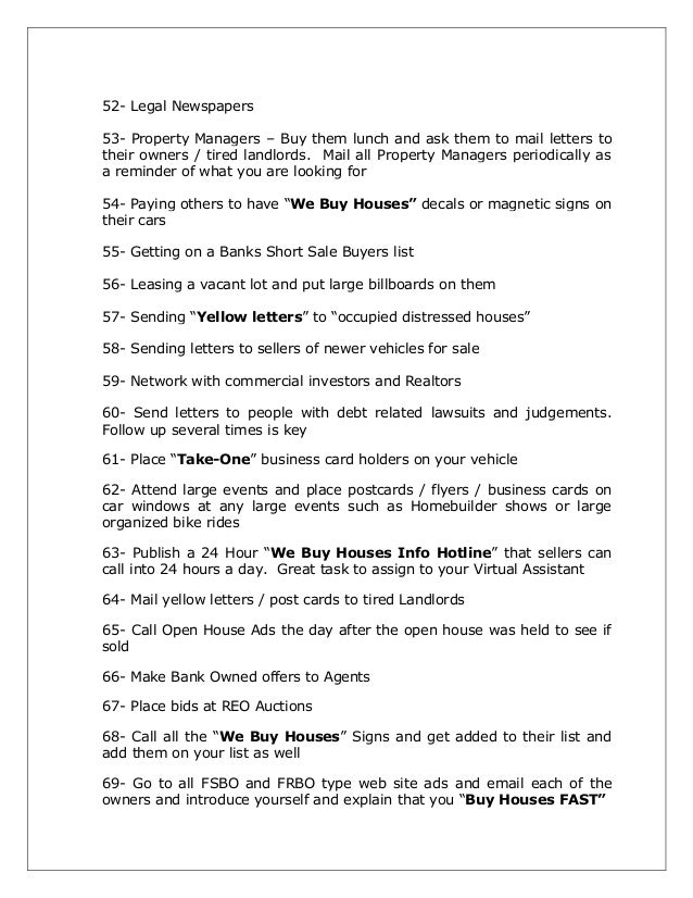 91 ways to find houses at wholesale prices listing property for sale by owner
