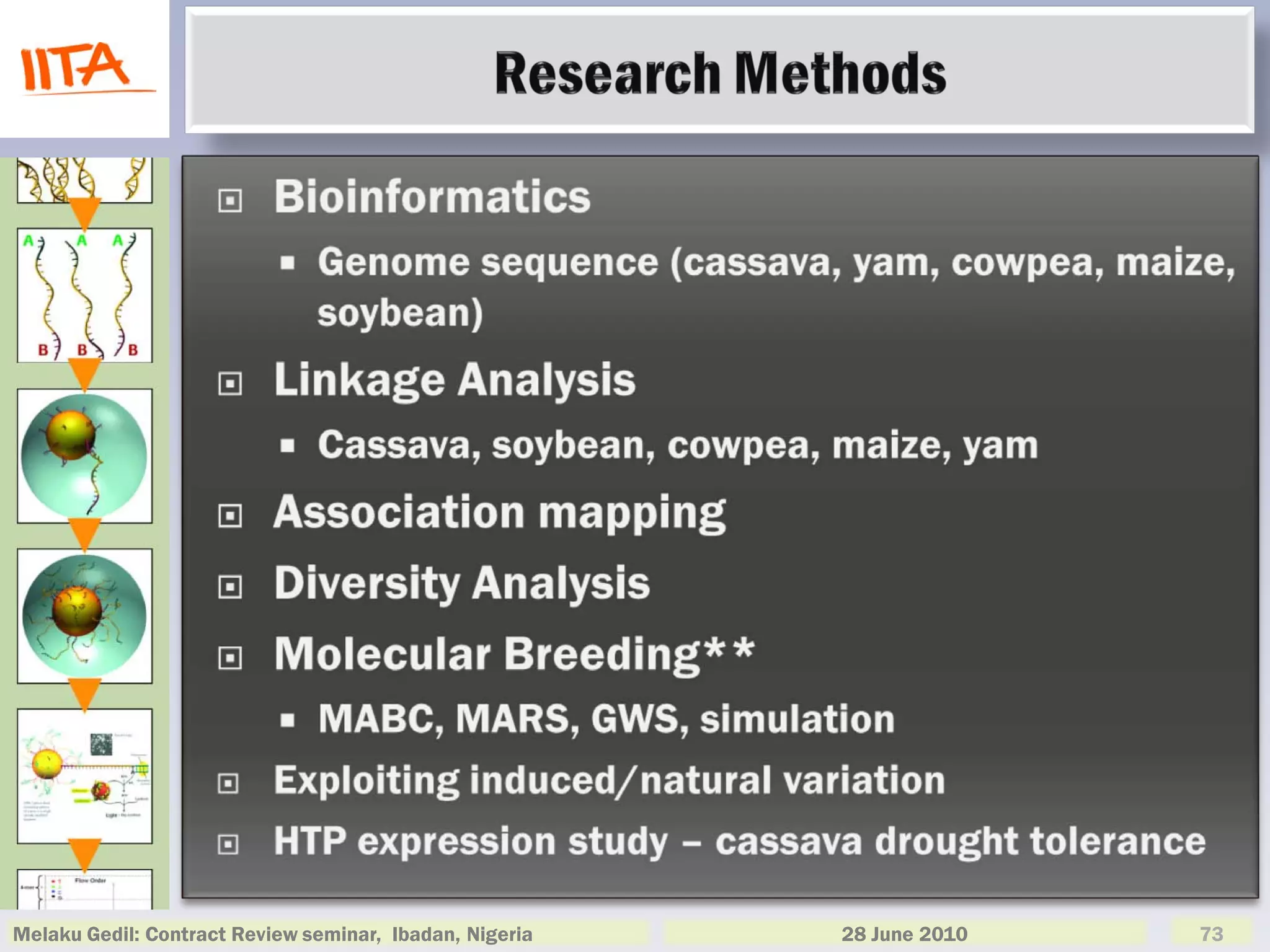 Melaku Gedil: Contract Review seminar, Ibadan, Nigeria   28 June 2010   73
 