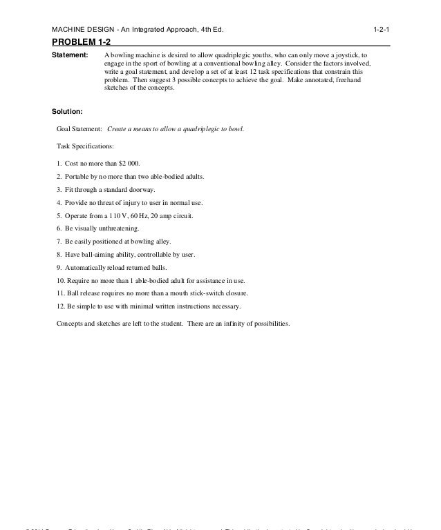 Machine Design Problems