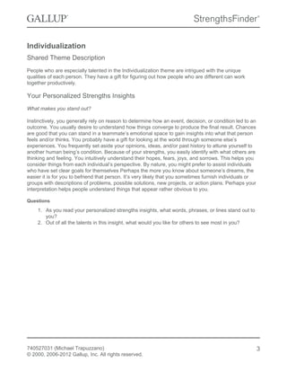Individualized Guide Examples Insight and action planning guide | PDF