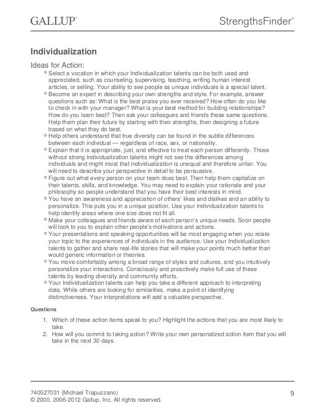 strengths and insight action planner guide Strengths insight and action-planning guide - this guide provides the same descriptions as the strengths insight report in addition, examples of what each theme sounds like, ideas for action, and questions to prompt strengths basics sheetdocx. strengths and insight action planner guide Strengths insight and action-planning guide - this guide provides the same descriptions as the strengths insight report in addition, examples of what each theme sounds like, ideas for action, and questions to prompt strengths basics sheetdocx.