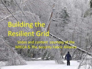 Building the
Resilient Grid
Slides and content courtesy of the
NRECA & The Security Fabric Alliance
 