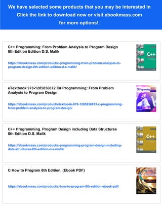 C++ Programming: From Problem Analysis to Program Design (MindTap ...