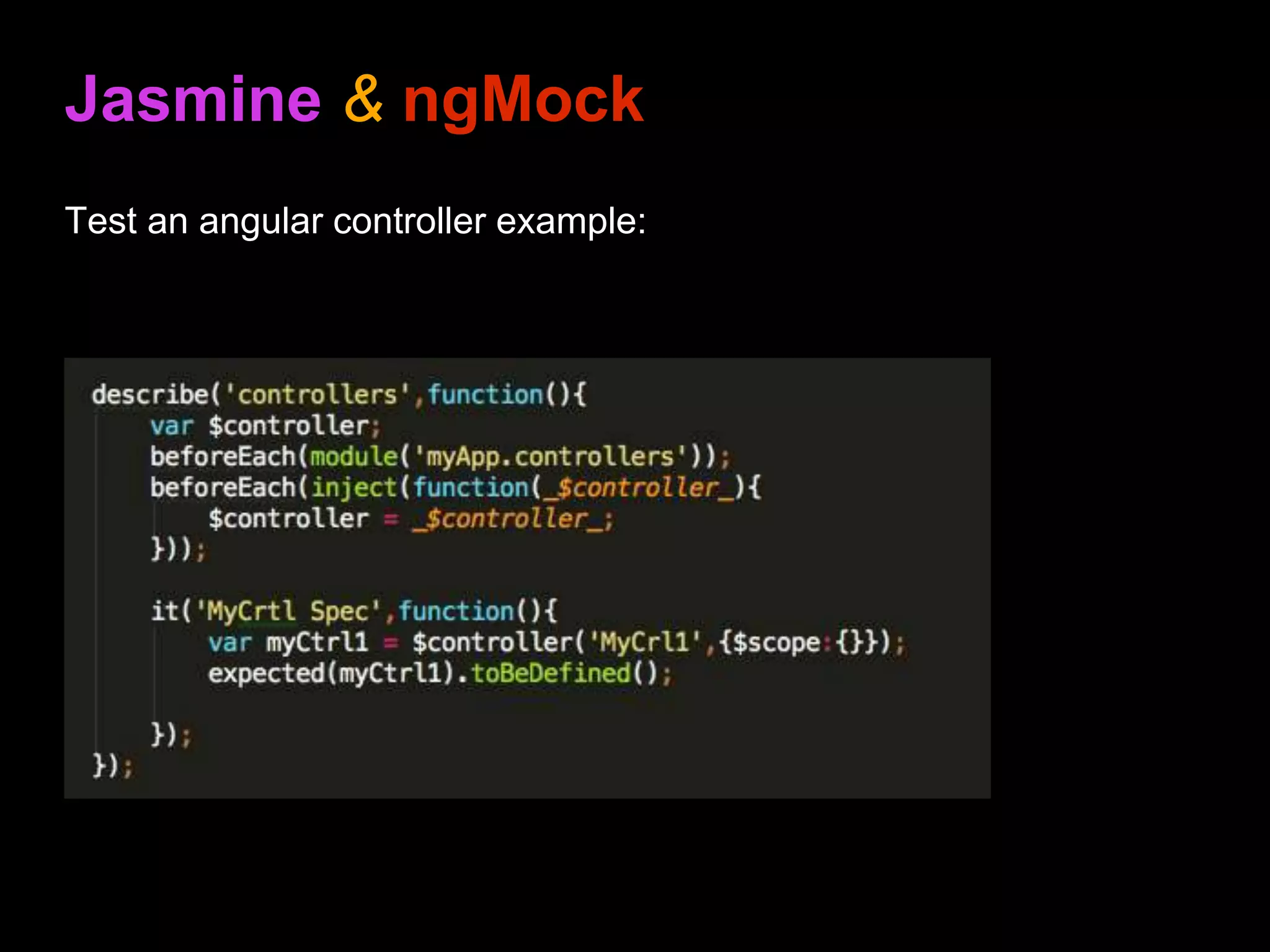 Test an angular controller example: Jasmine & ngMock 
