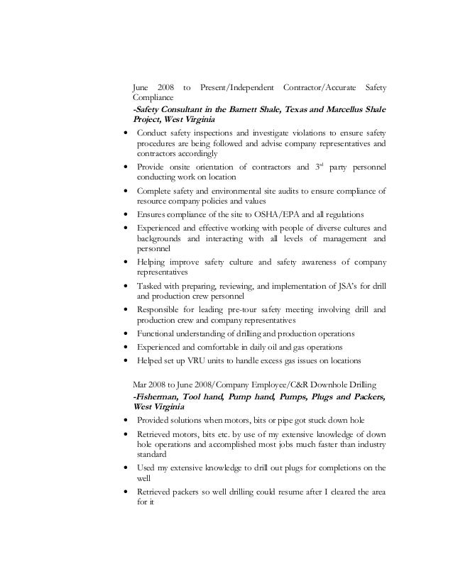 resume independent consultant