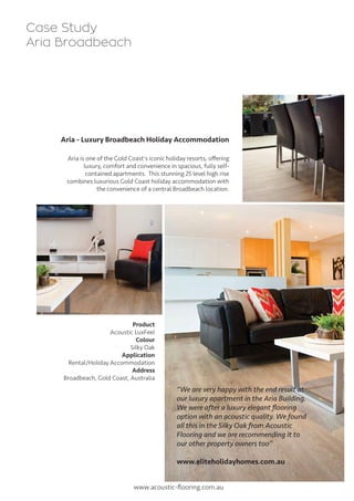 Acoustic Flooring - LuxFeel Brochure Architect | PDF