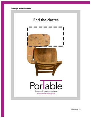 PorTable 19
Full Page Advertisement
 