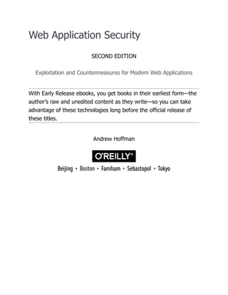 Web Application Security 2nd Edition (Early Release) Andrew Hoffman | PDF