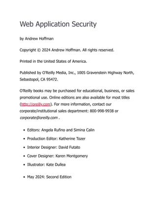 Web Application Security 2nd Edition (Early Release) Andrew Hoffman | PDF