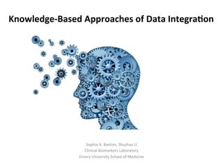 Knowledge-Based	Approaches	of	Data	Integra6on	
Sophia	A.	Banton,	Shuzhao	Li	
Clinical	Biomarkers	Laboratory	
Emory	University	School	of	Medicine	
 
