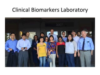Clinical	Biomarkers	Laboratory	
 