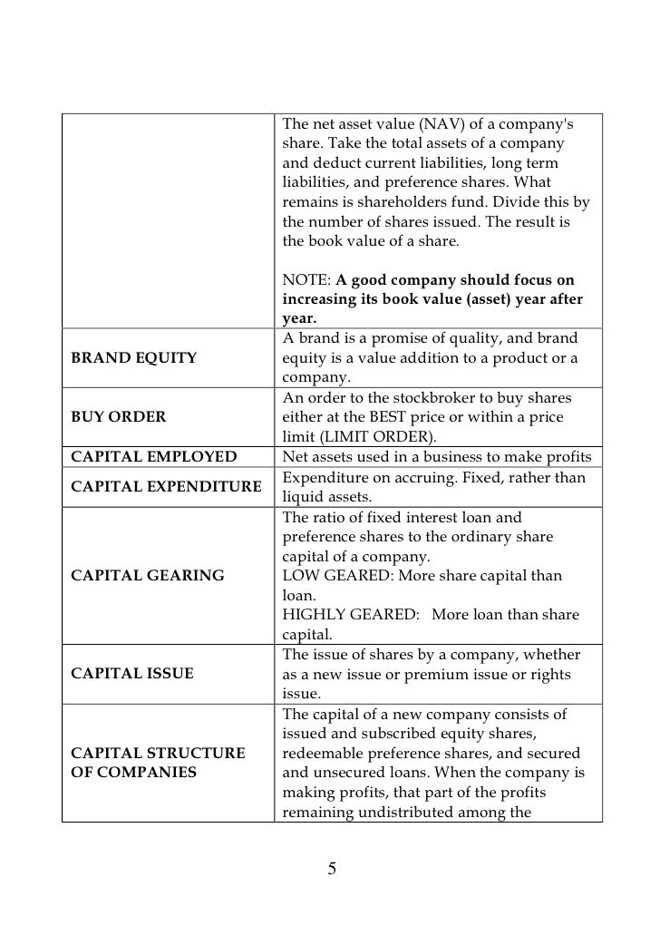 Stock Market Dictionary