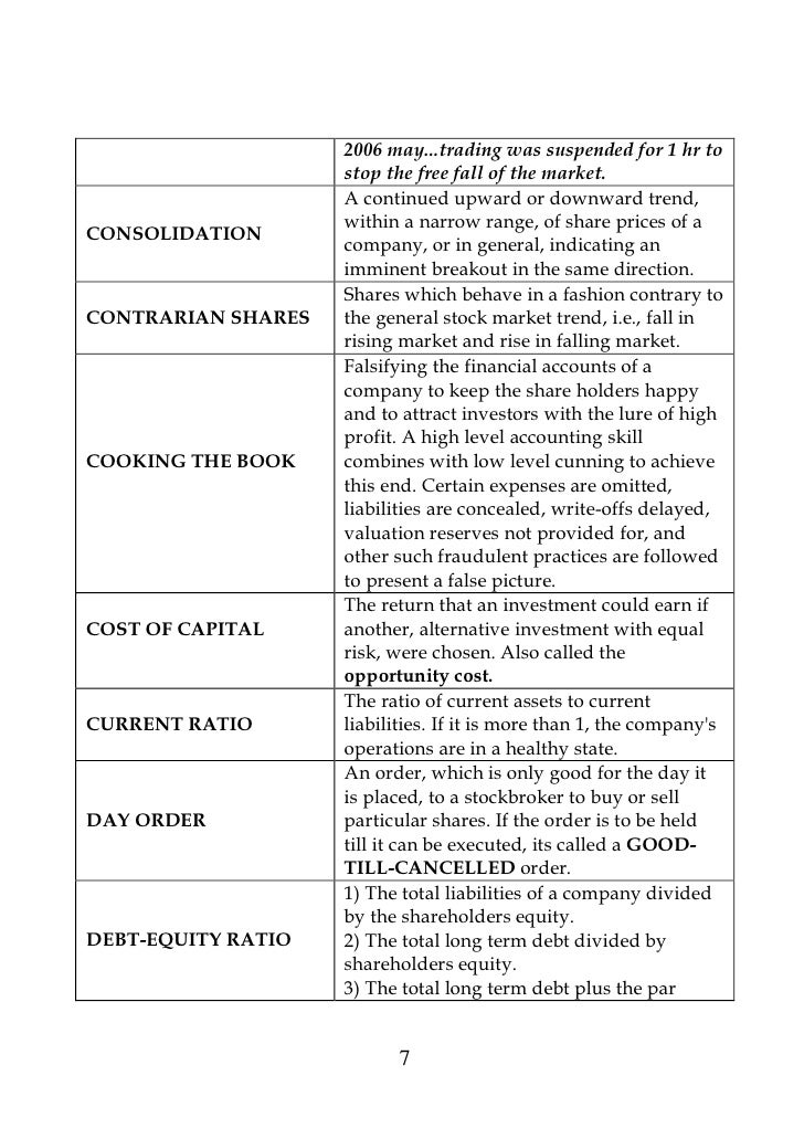 Stock Market Dictionary
