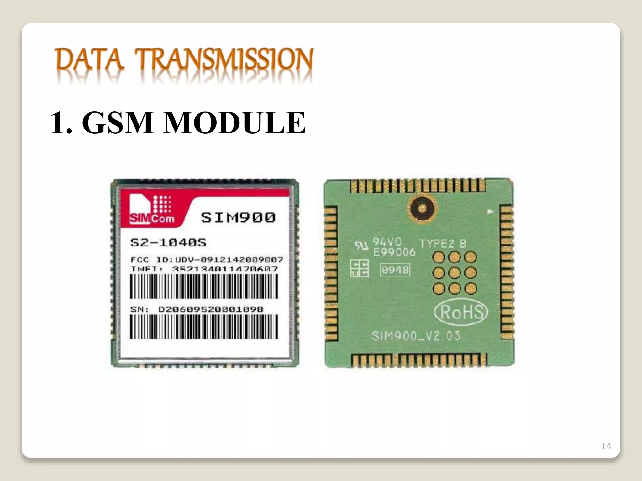 1. GSM MODULE
14
 