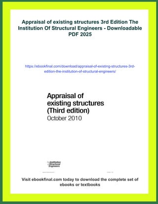 Appraisal of existing structures 3rd Edition The Institution Of ...