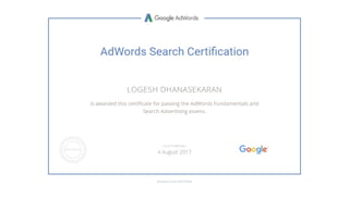 Google Search certification