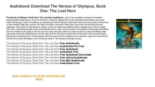 Audiobook Download Mp3 Streaming The Heroes Of Olympus Book One The