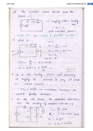 100GATE 2009 JENNA’S NETWORKS NOTES
 