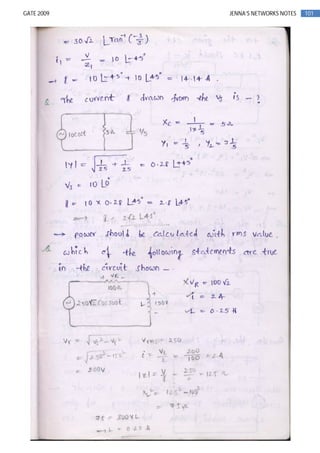 101GATE 2009 JENNA’S NETWORKS NOTES
 