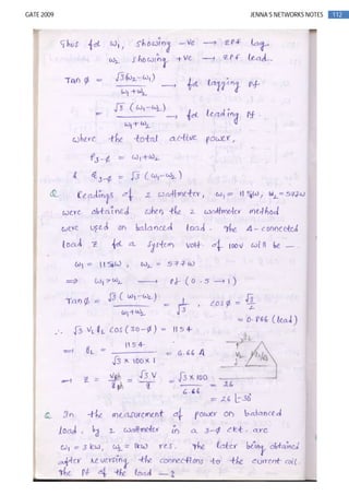 112GATE 2009 JENNA’S NETWORKS NOTES
 