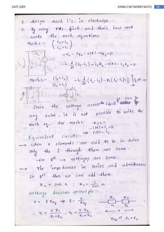 18GATE 2009 JENNA’S NETWORKS NOTES
 