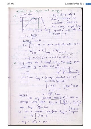 33GATE 2009 JENNA’S NETWORKS NOTES
 