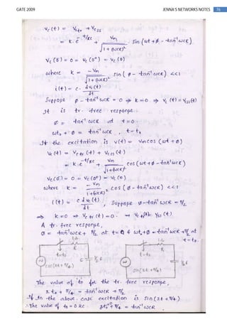 76GATE 2009 JENNA’S NETWORKS NOTES
 